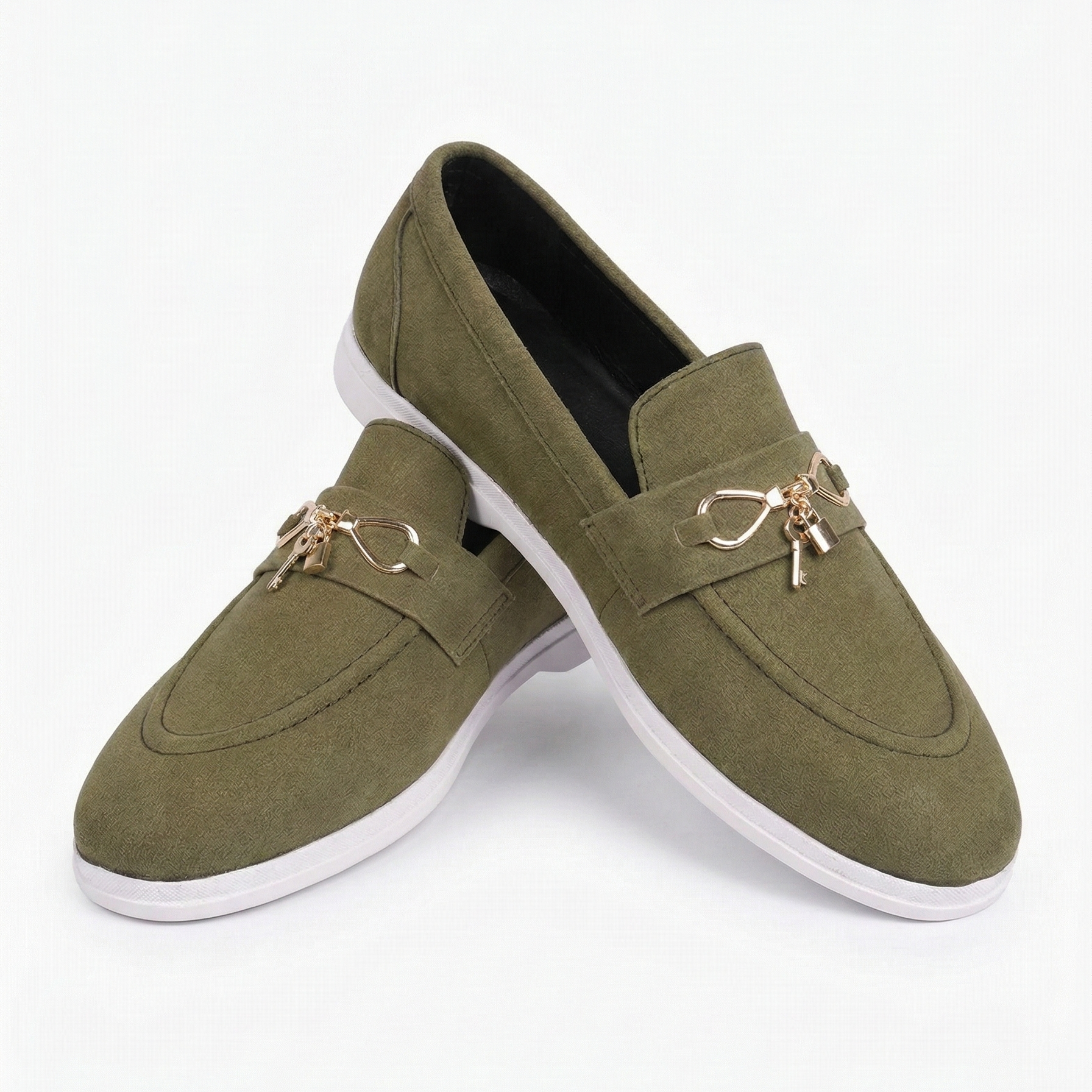 RA GREEN LOAFAR SHOES- 14307