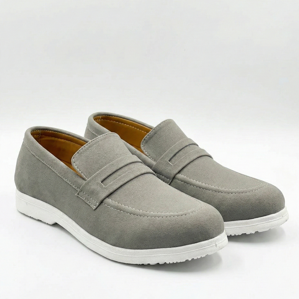 RA PREMIUM GREY LOAFARS- 14312