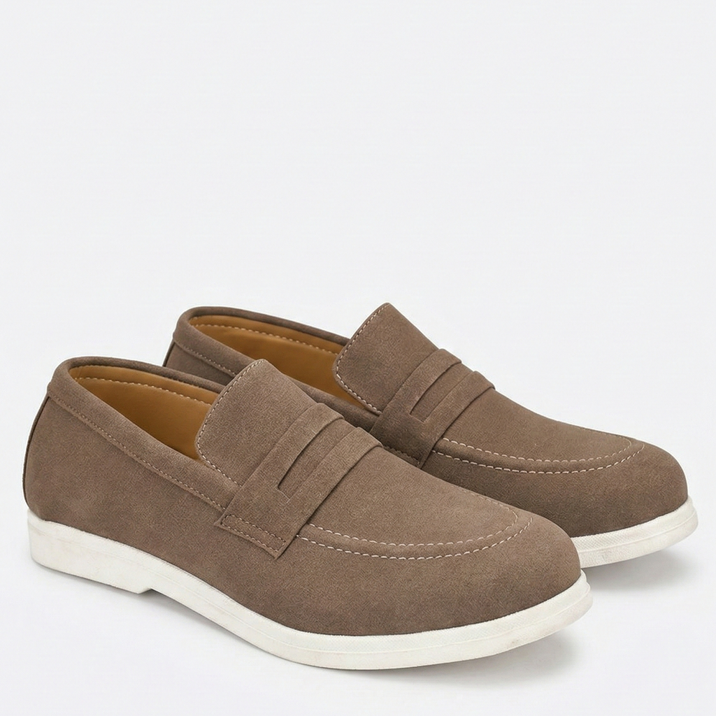RA PREMIUM BROWN LOAFARS- 14311